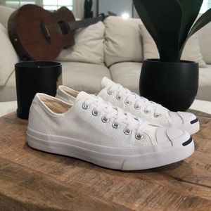 Converse Jack Purcell white canvas unisex women’s size 7 / mens size 5.5